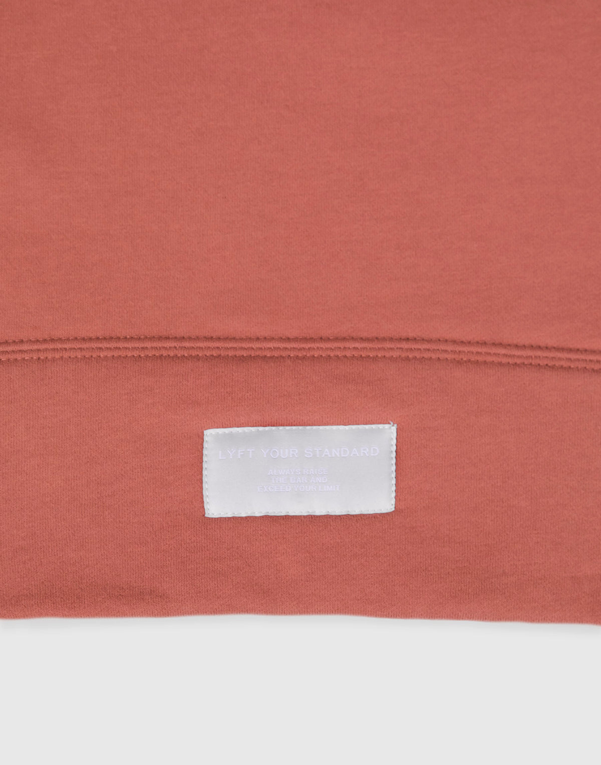 Woven Label Cropped Crewneck Sweat - Coral