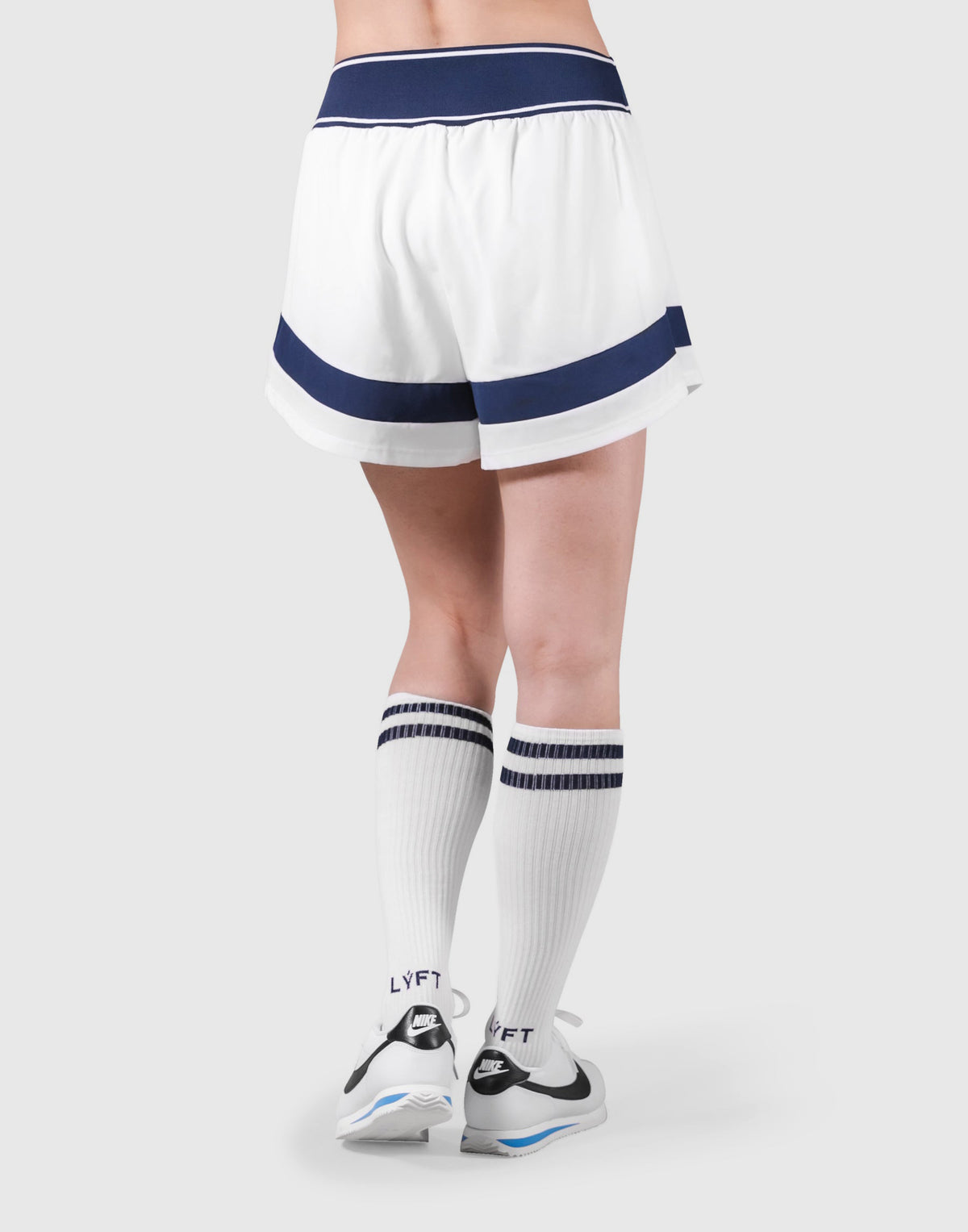 Waist Rib Flare Shorts - White