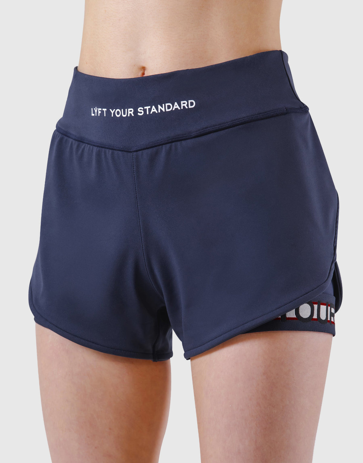 Border Liner Flare Shorts - Navy