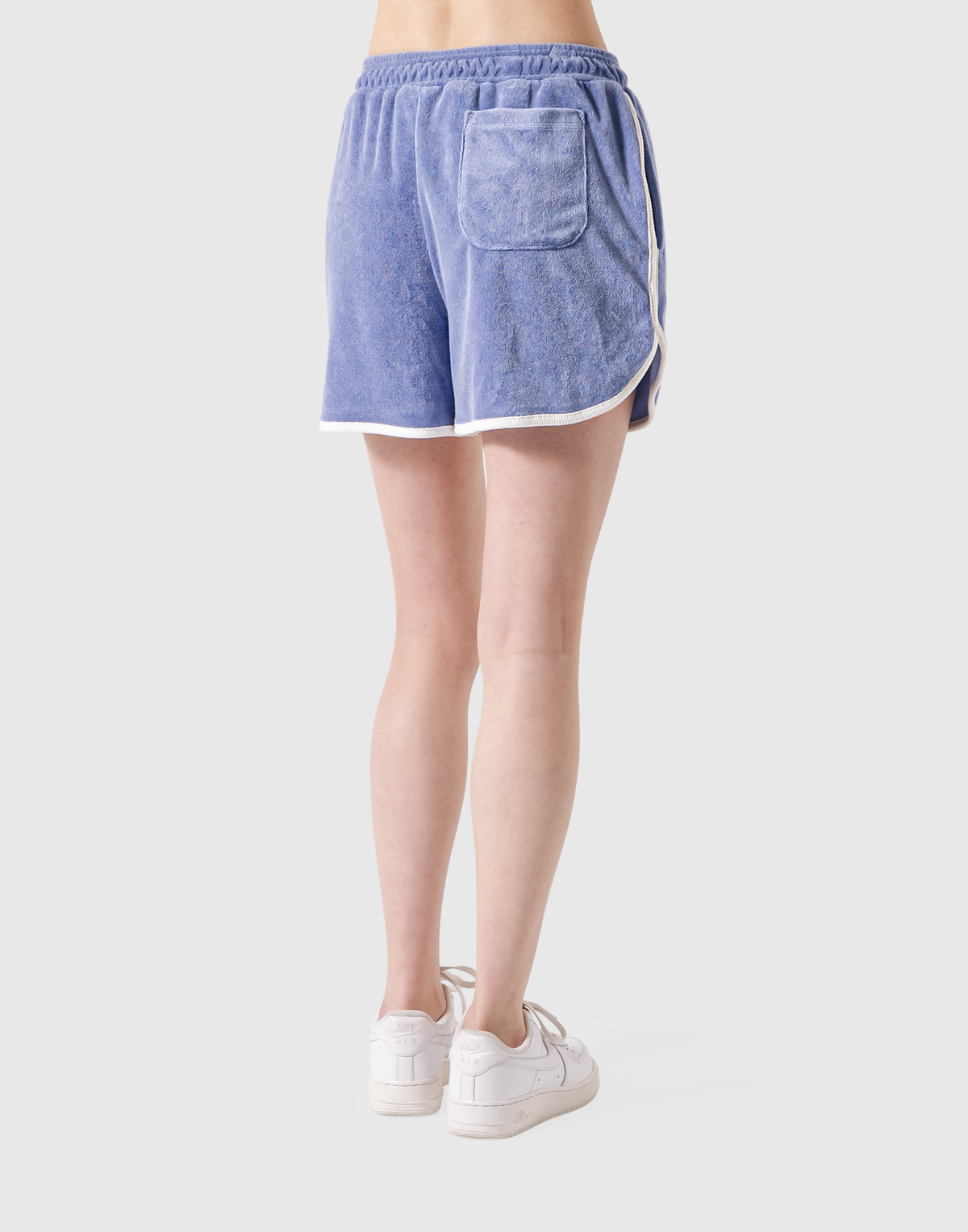 Bicolor Piping Pile Shorts - Blue