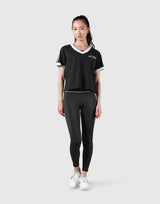 2Line V Neck T-Shirt - Black