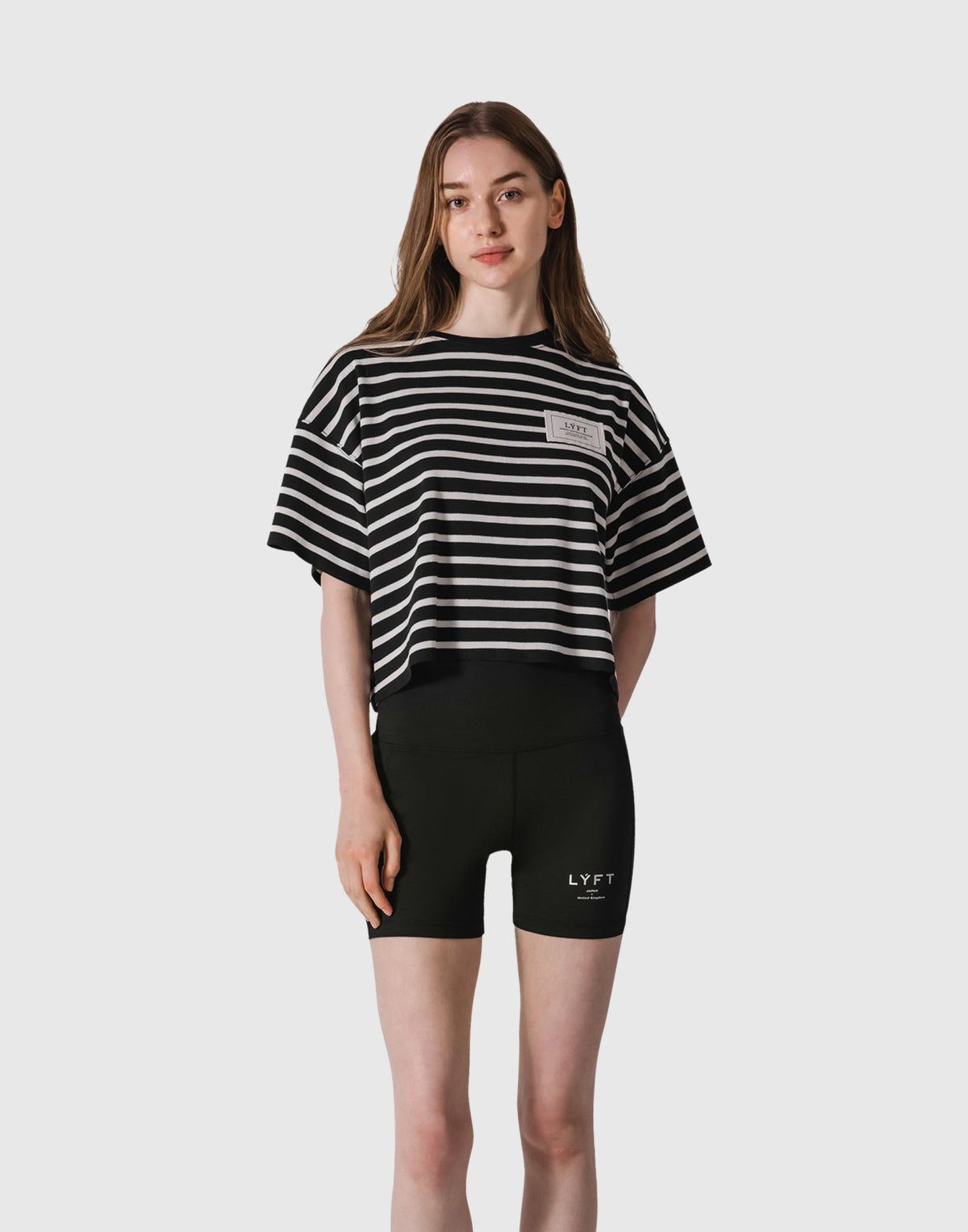 LÝFT × WIND AND SEA Limited Logo Wide Cropped T-Shirt - L.Blue