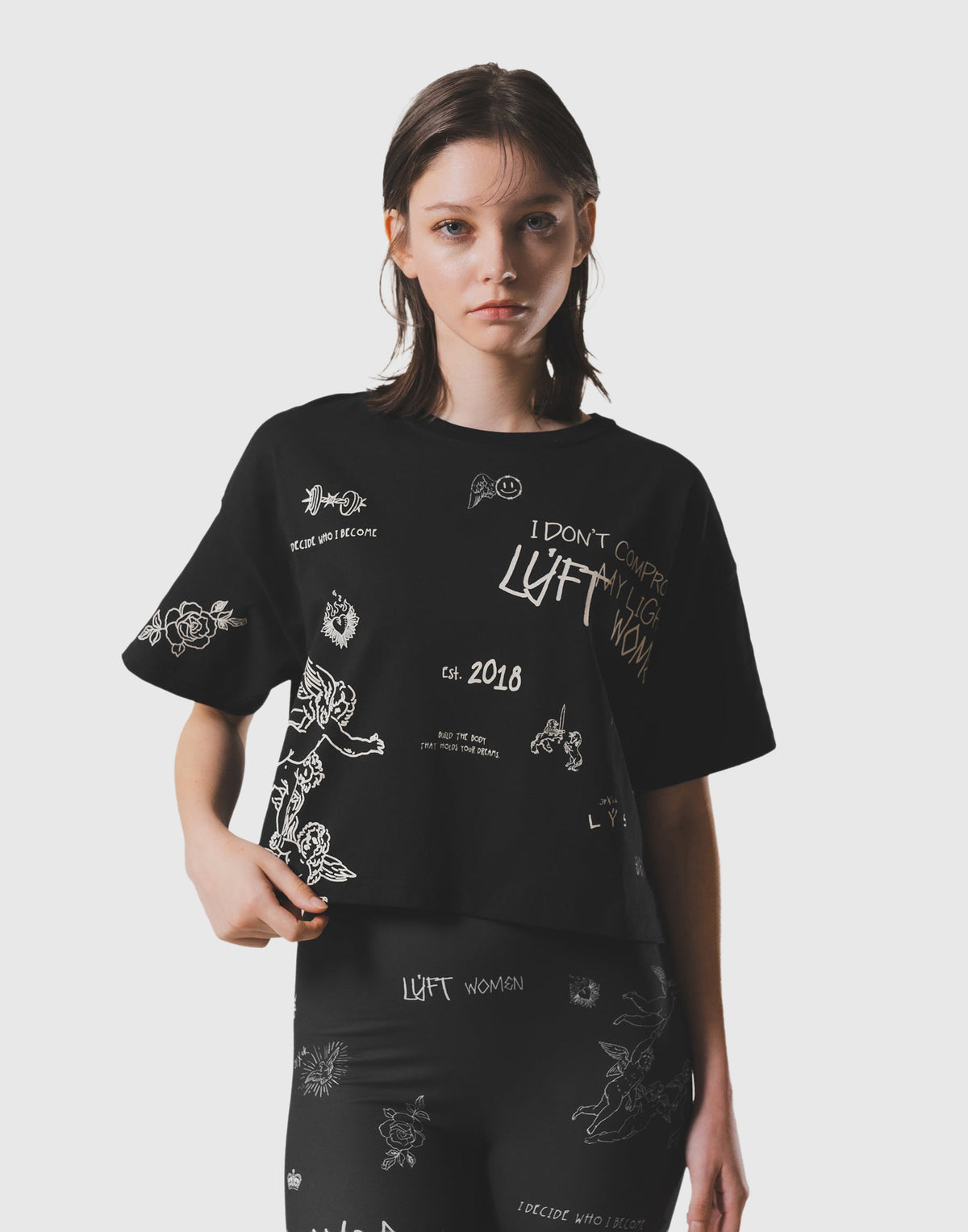 Half Zip Nylon T-Shirt - Black – LÝFT