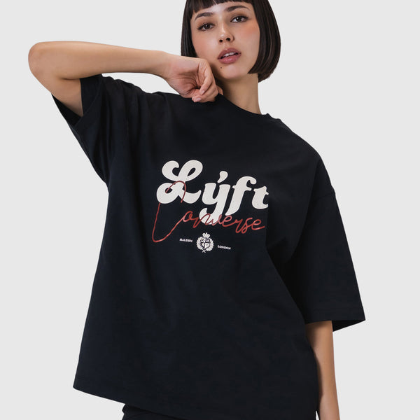 LYFT スウェット Tシャツ LYFT × CONVERSE Vintage Big T-Shirt - Black – LÝFT