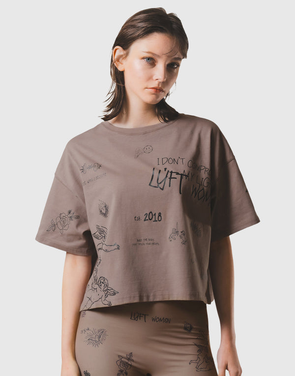 Half Zip Nylon T-Shirt - Ivory – LÝFT