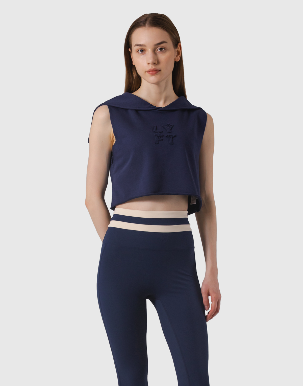Sailor Collar Sweat No Sleeve - Navy