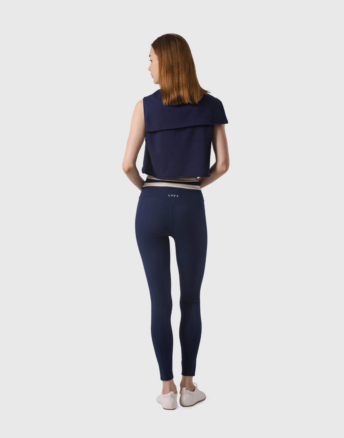 Sailor Collar Sweat No Sleeve - Navy