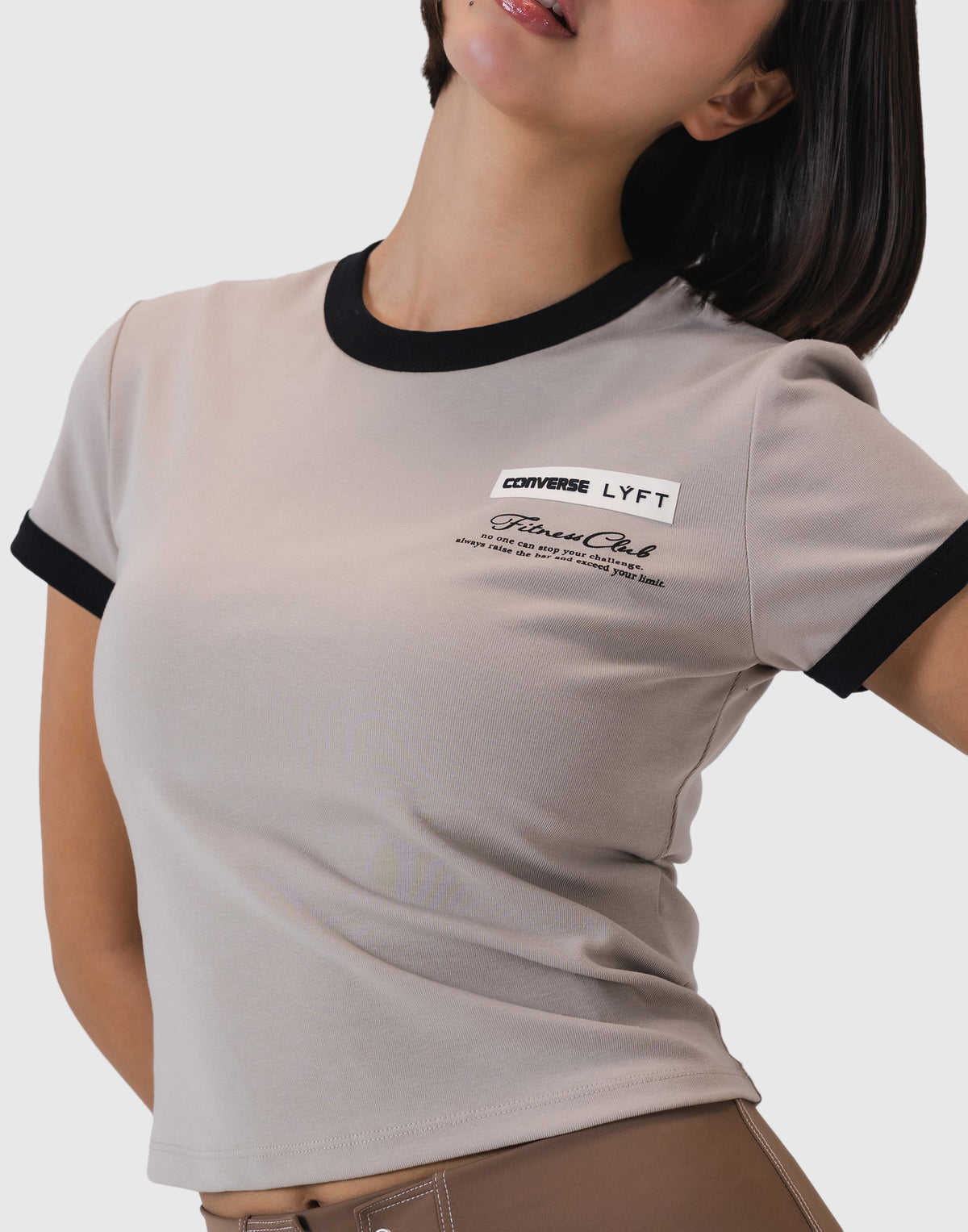LYFT × CONVERSE Ringer T-Shirt - Grey