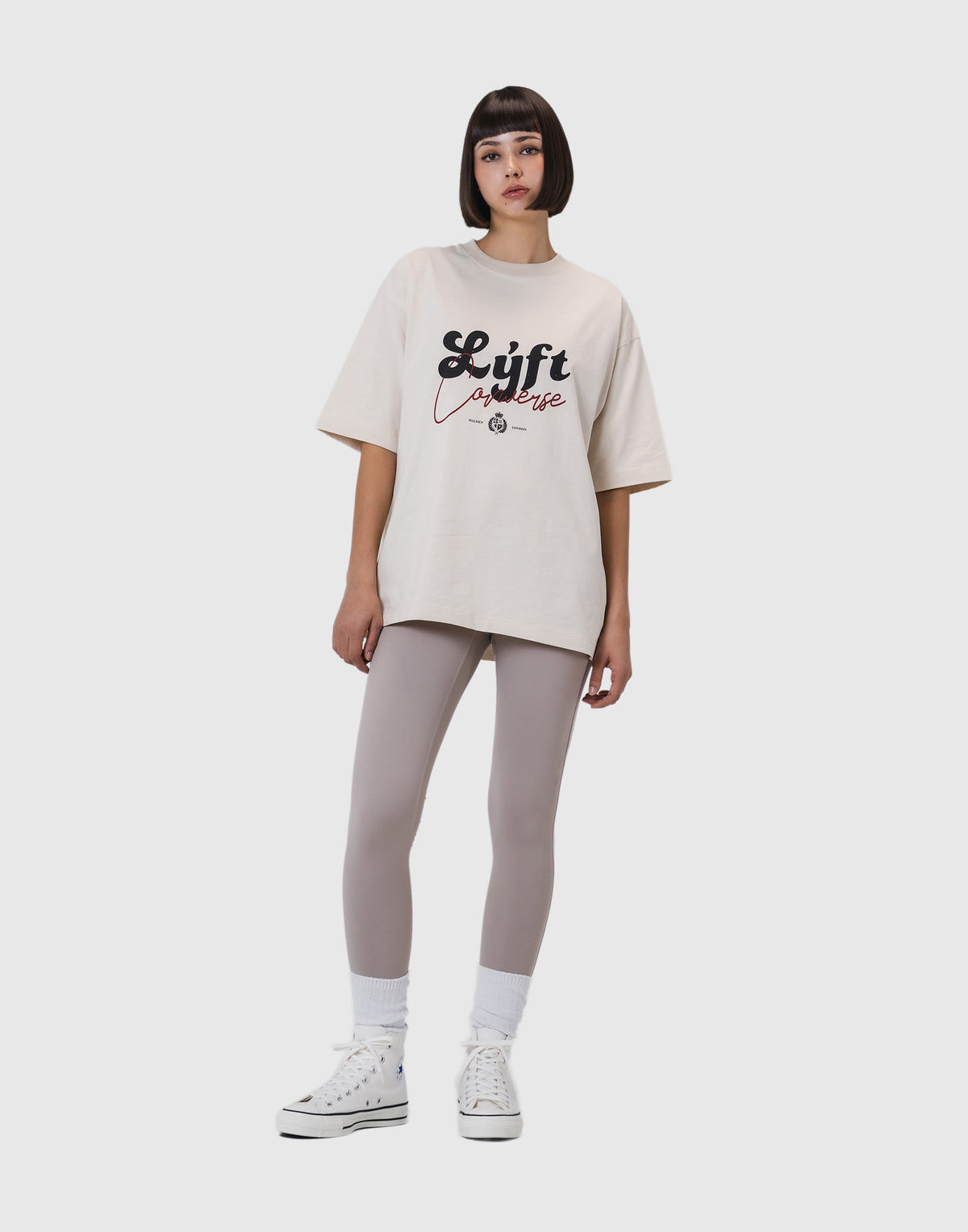 LYFT × CONVERSE Vintage Big T-Shirt - Beige