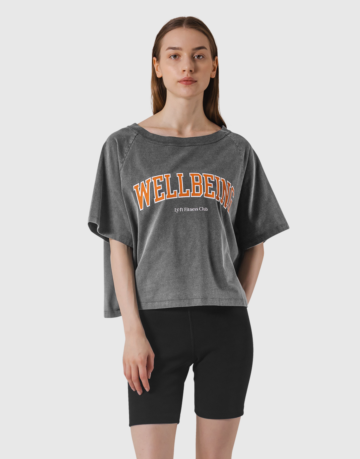 College Logo Big T-Shirt - D.Grey