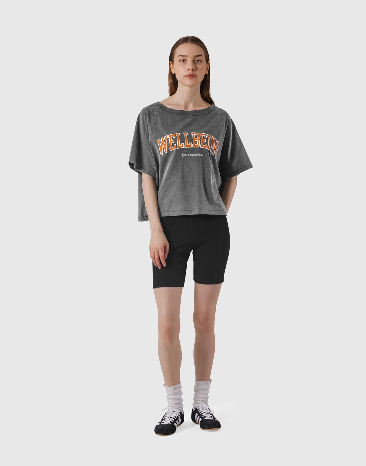 College Logo Big T-Shirt - D.Grey