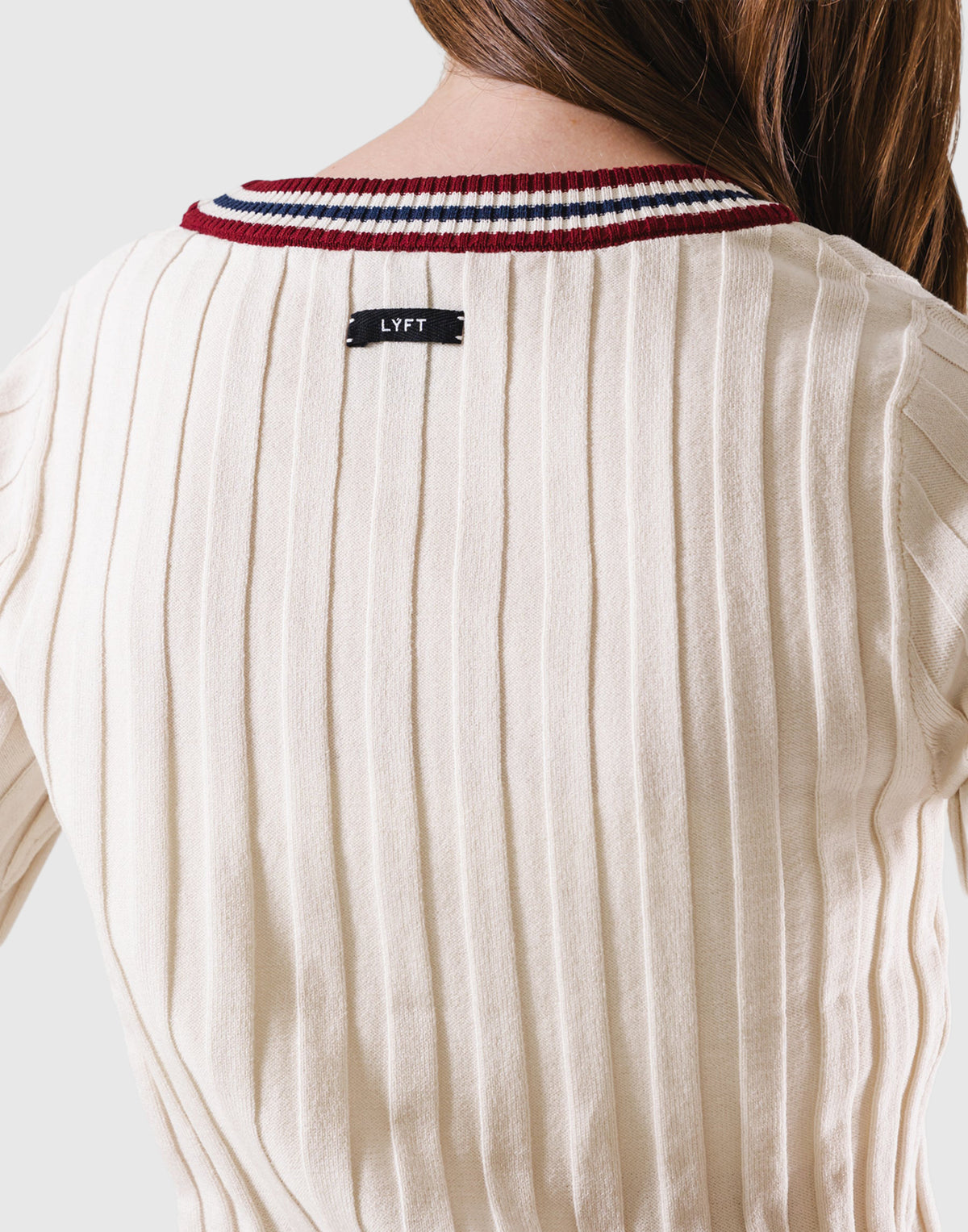 Tricolor Knit T-Shirt - Ivory