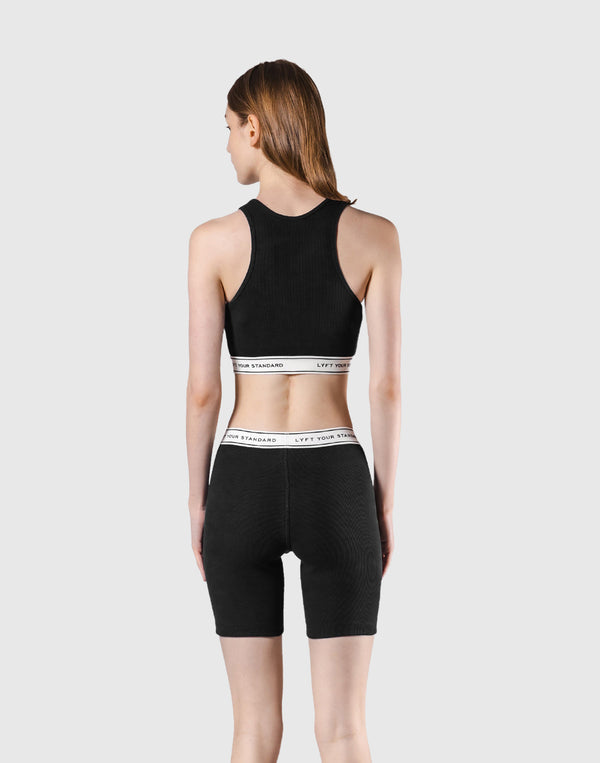 LÝS Rib Woven Shorts - Black – LÝFT