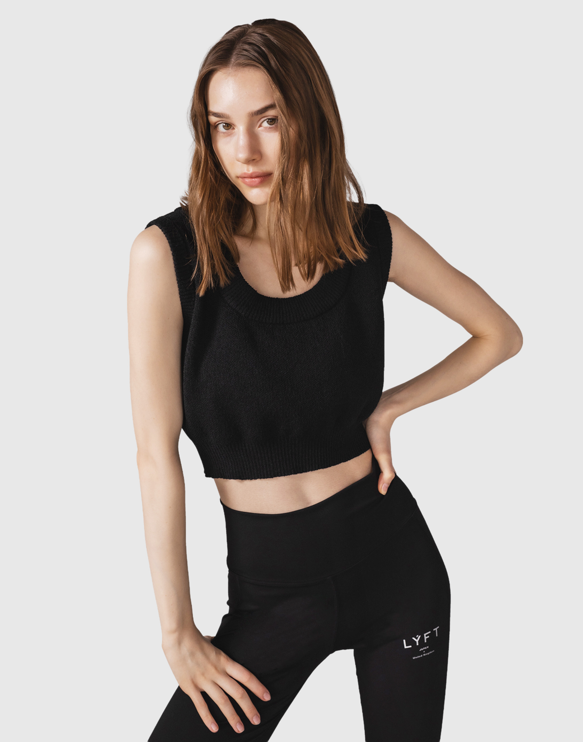 Boucle Knit Tanktop - Black