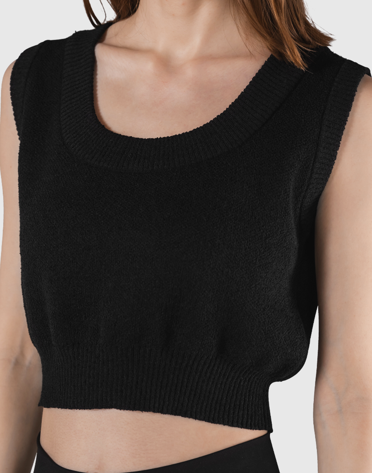 Boucle Knit Tanktop - Black