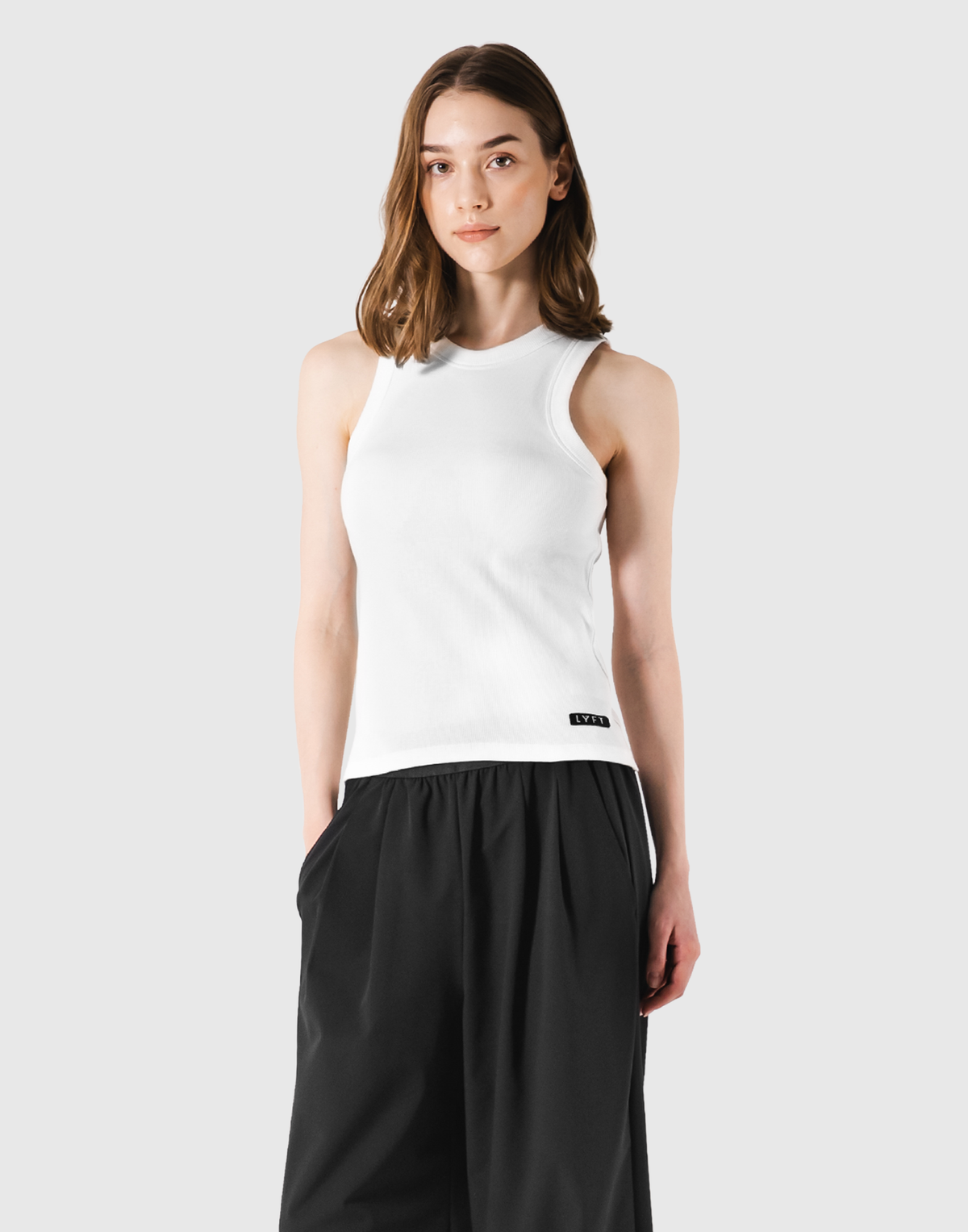 Cup In Rib Tanktop - White