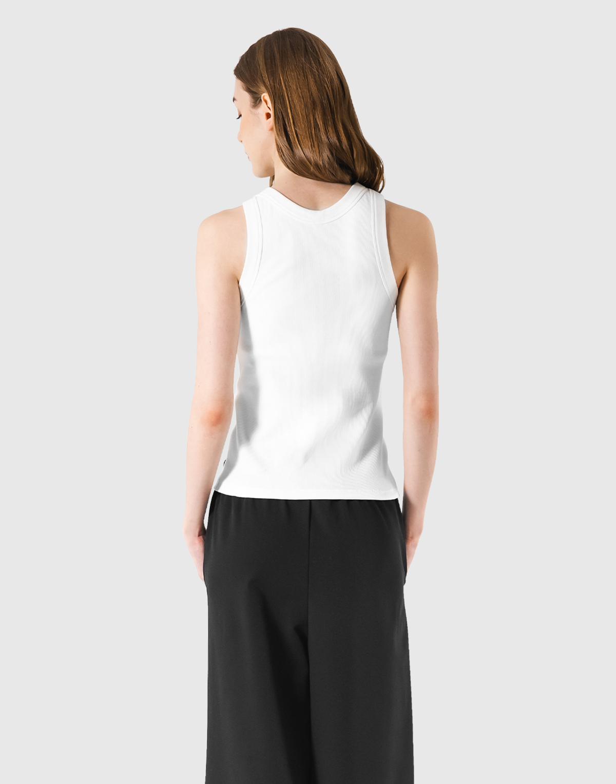 Cup In Rib Tanktop - White