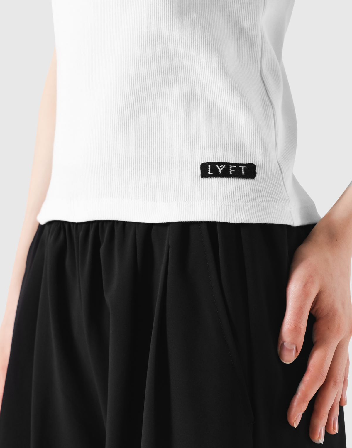 Cup In Rib Tanktop - White