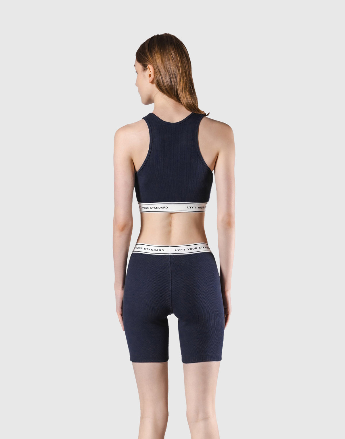 LÝS Rib Woven Tank Top - Navy