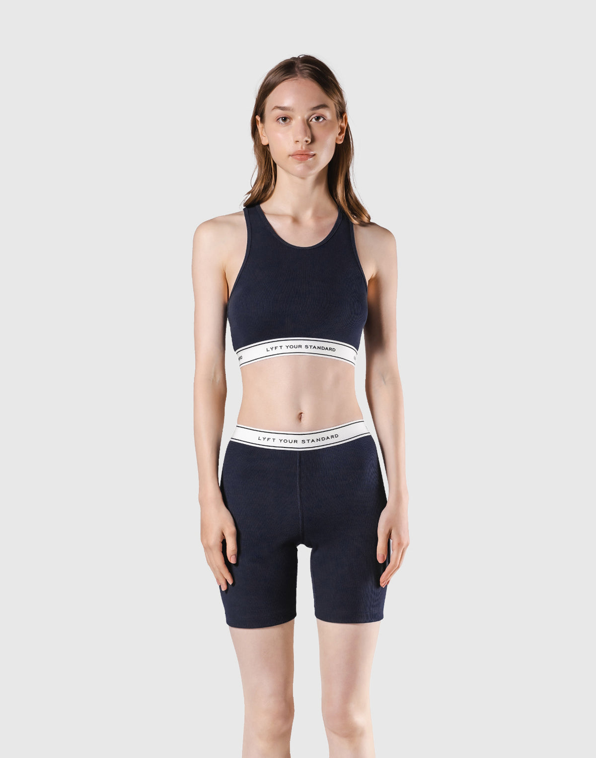 LÝS Rib Woven Tanktop - Navy