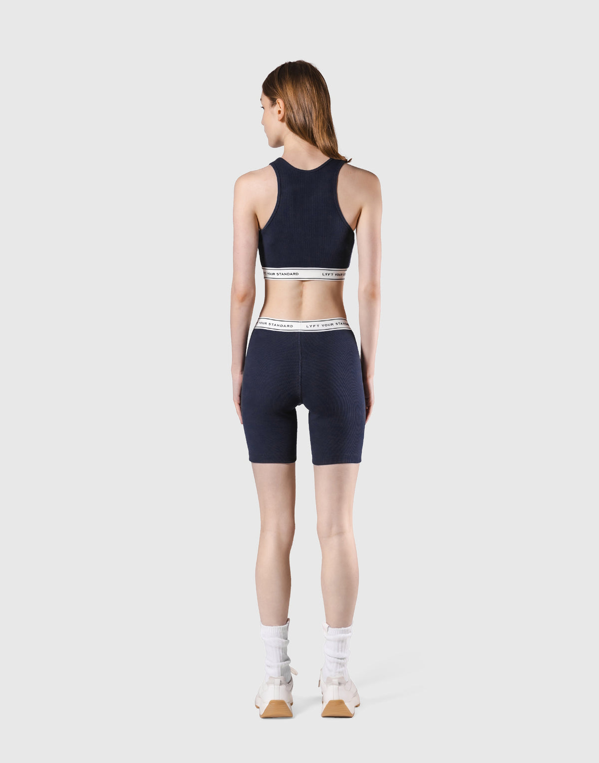 LÝS Rib Woven Tank Top - Navy