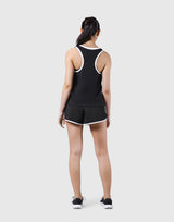 Piping No Sleeve Shirt - Black