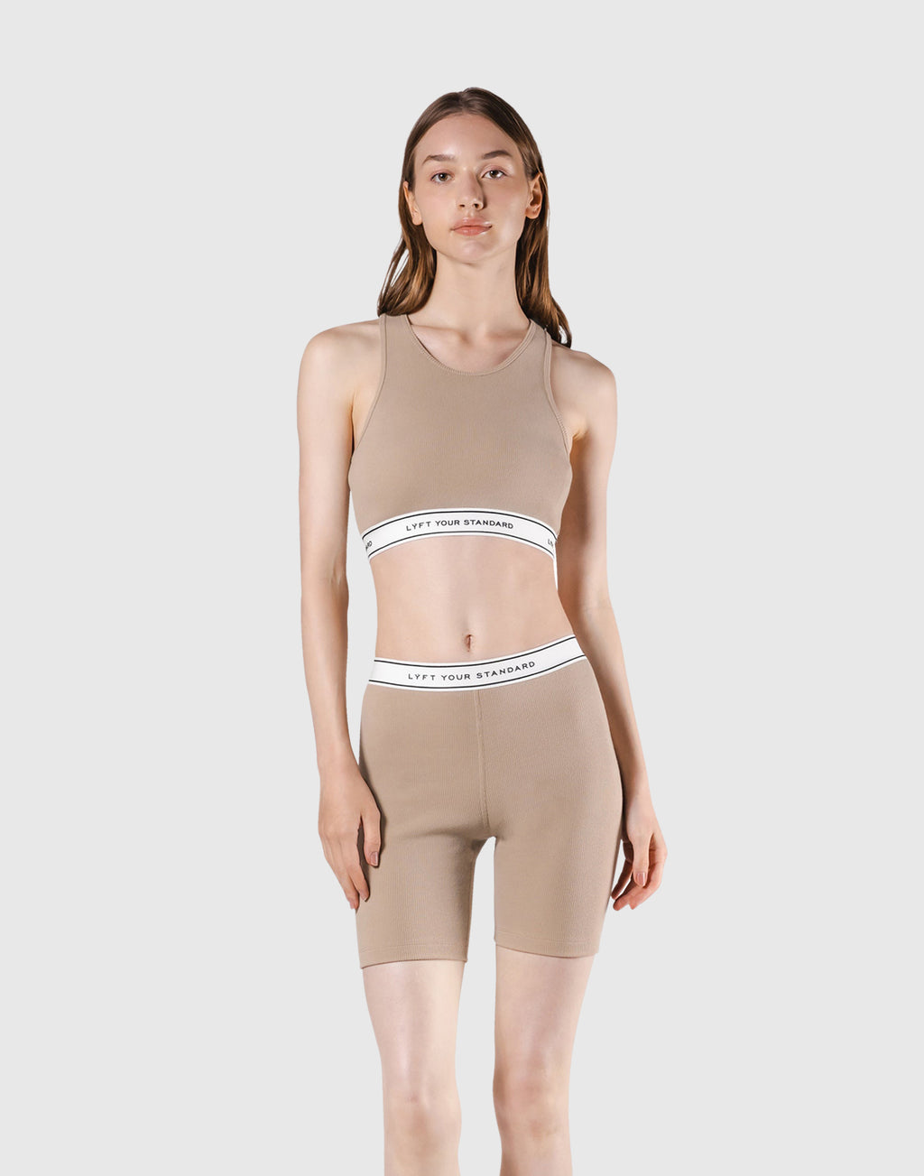 LÝS Rib Woven Tanktop - Beige – LÝFT