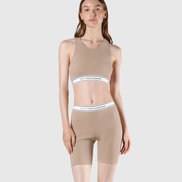 LÝS Rib Woven Tanktop - Beige – LÝFT