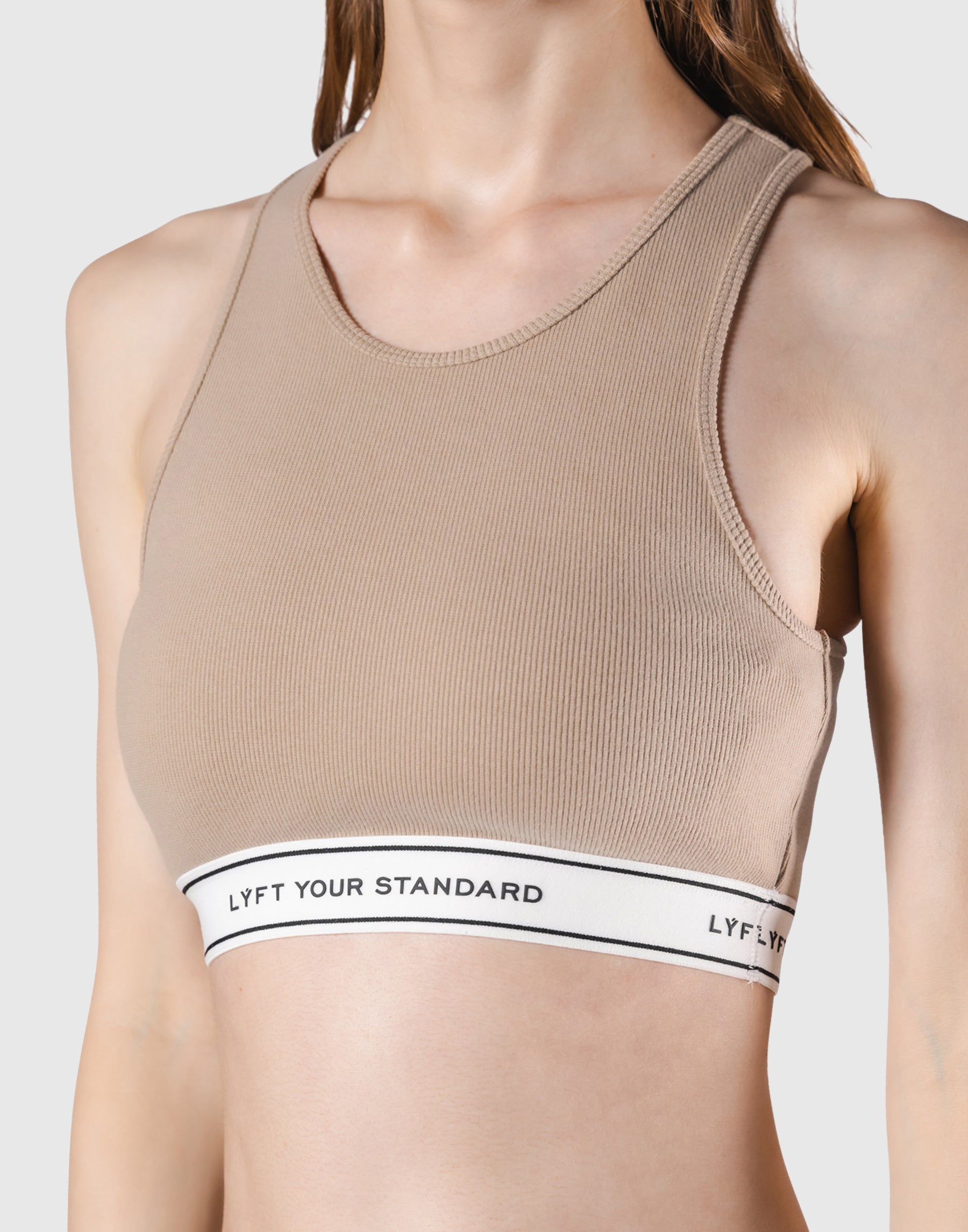 LÝS Rib Woven Tanktop - Beige – LÝFT