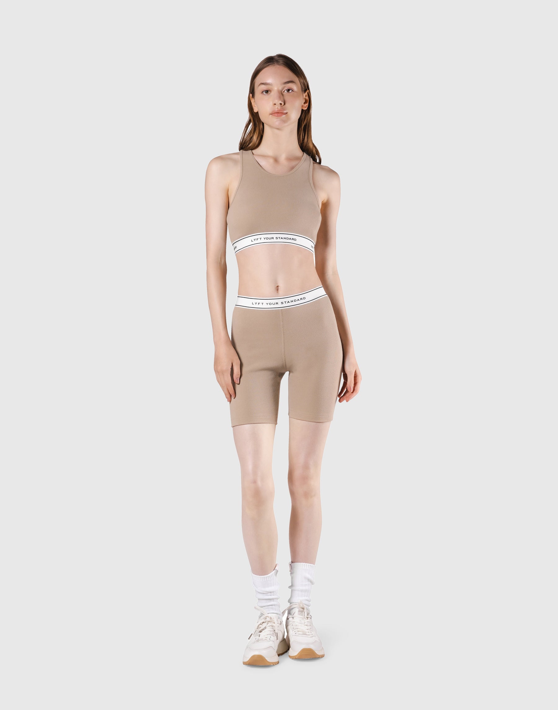 LÝS Rib Woven Tanktop - Beige – LÝFT