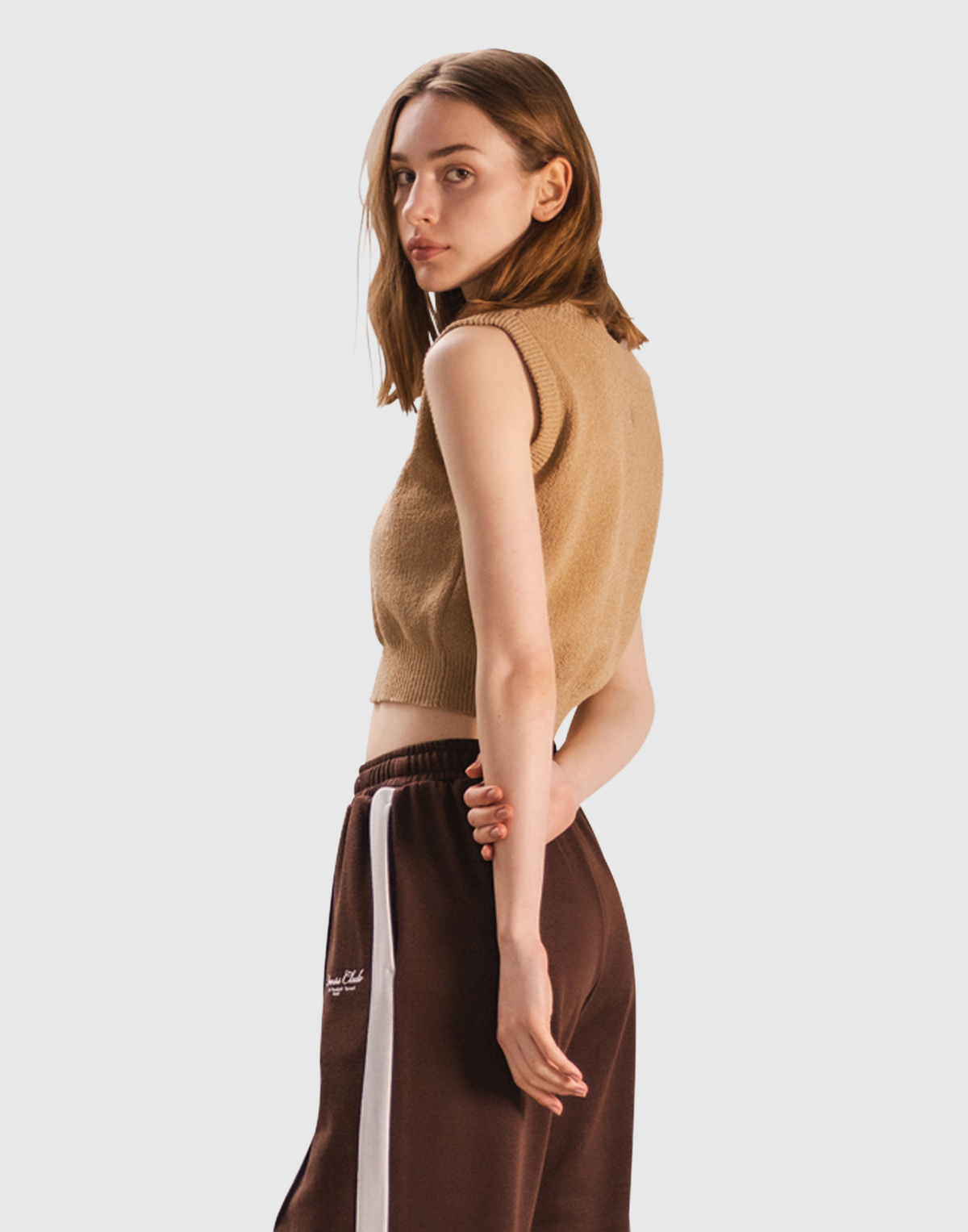 Boucle Knit Tanktop - Beige