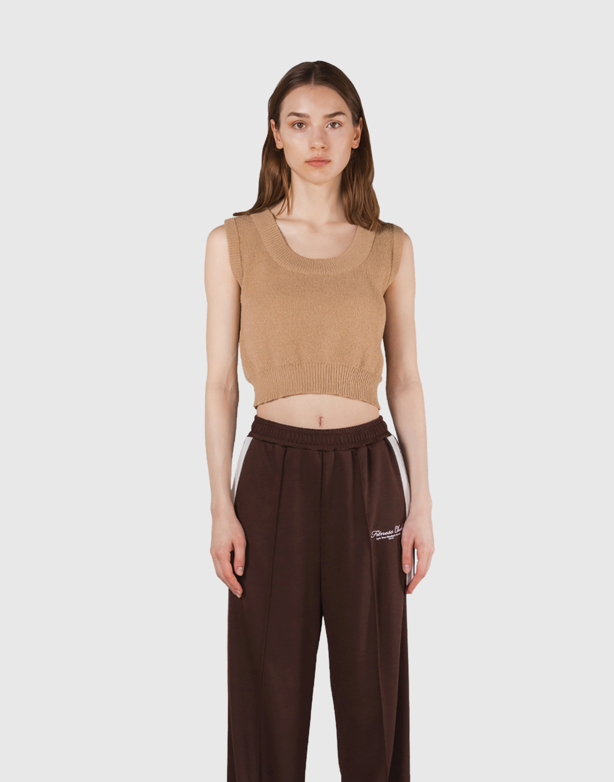 Boucle Knit Tanktop - Beige