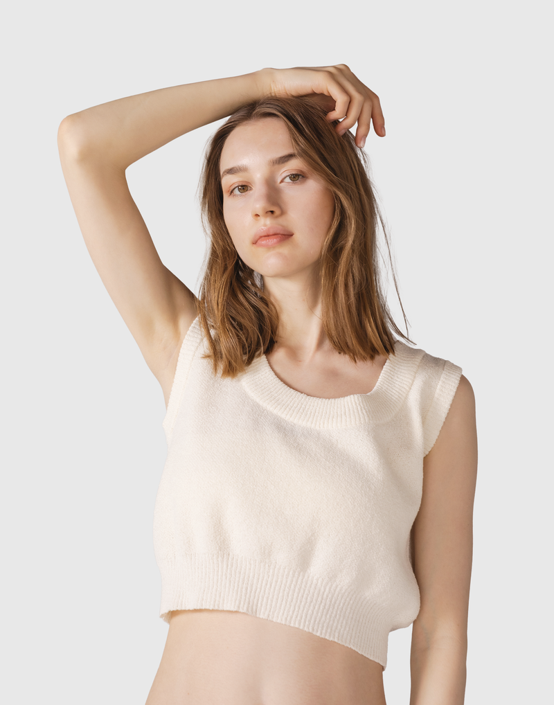 Boucle Knit Tanktop - Off White – LÝFT