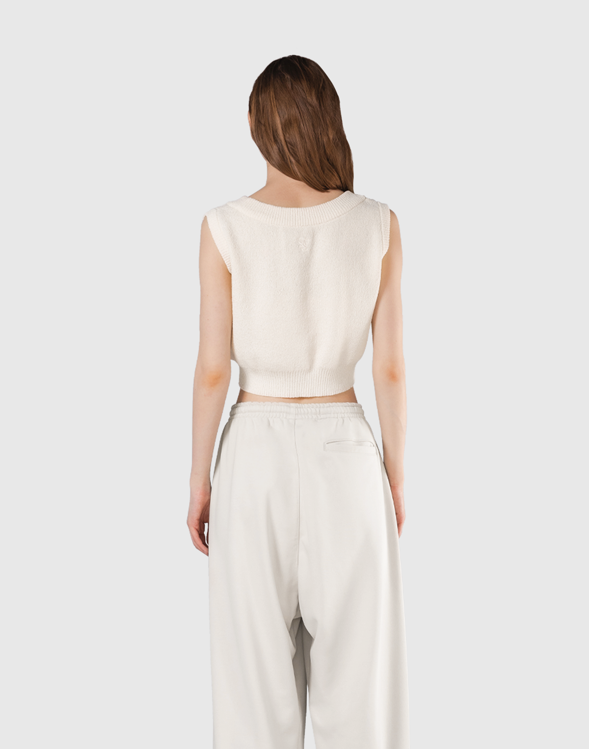 Boucle Knit Tanktop - Off White