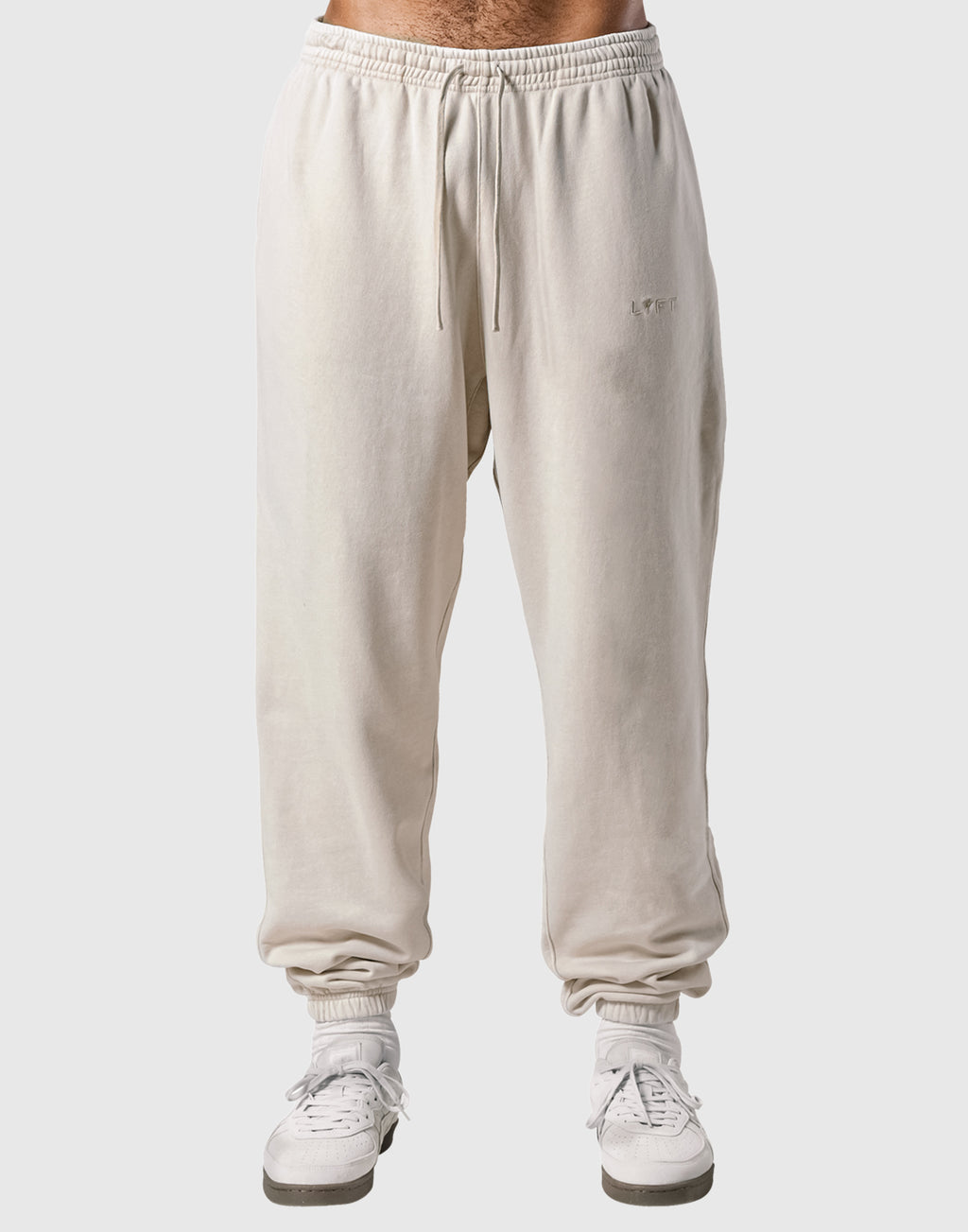 Wide Loose Vintage Sweat Pants - Beige – LÝFT