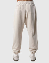 Wide Loose Vintage Sweat Pants - Beige