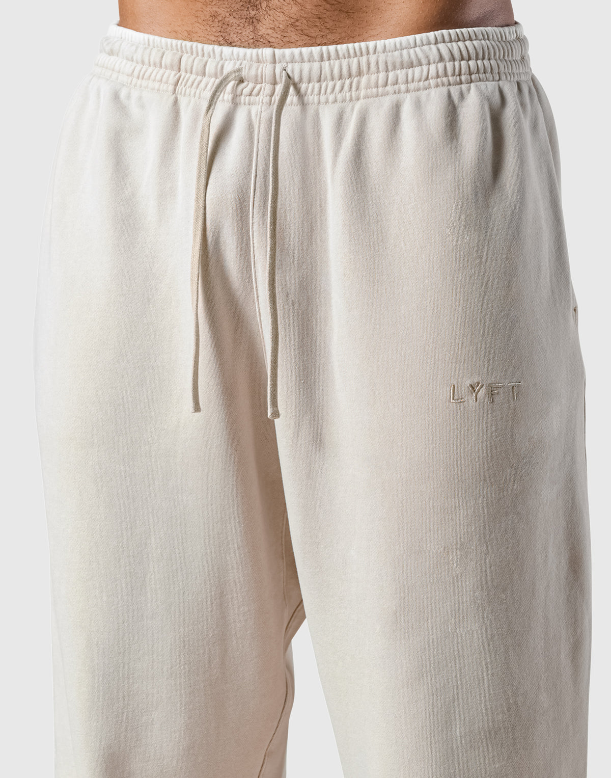 Wide Loose Vintage Sweat Pants - Beige