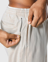 Wide Loose Vintage Sweat Pants - Beige