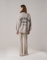 Back Logo Knit Pullover - Ivory