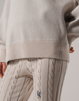Back Logo Knit Pullover - Ivory