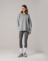 Back Logo Knit Pullover - Grey