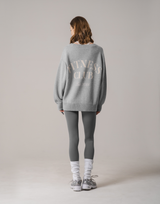 Back Logo Knit Pullover - Grey