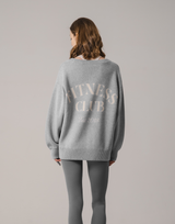 Back Logo Knit Pullover - Grey