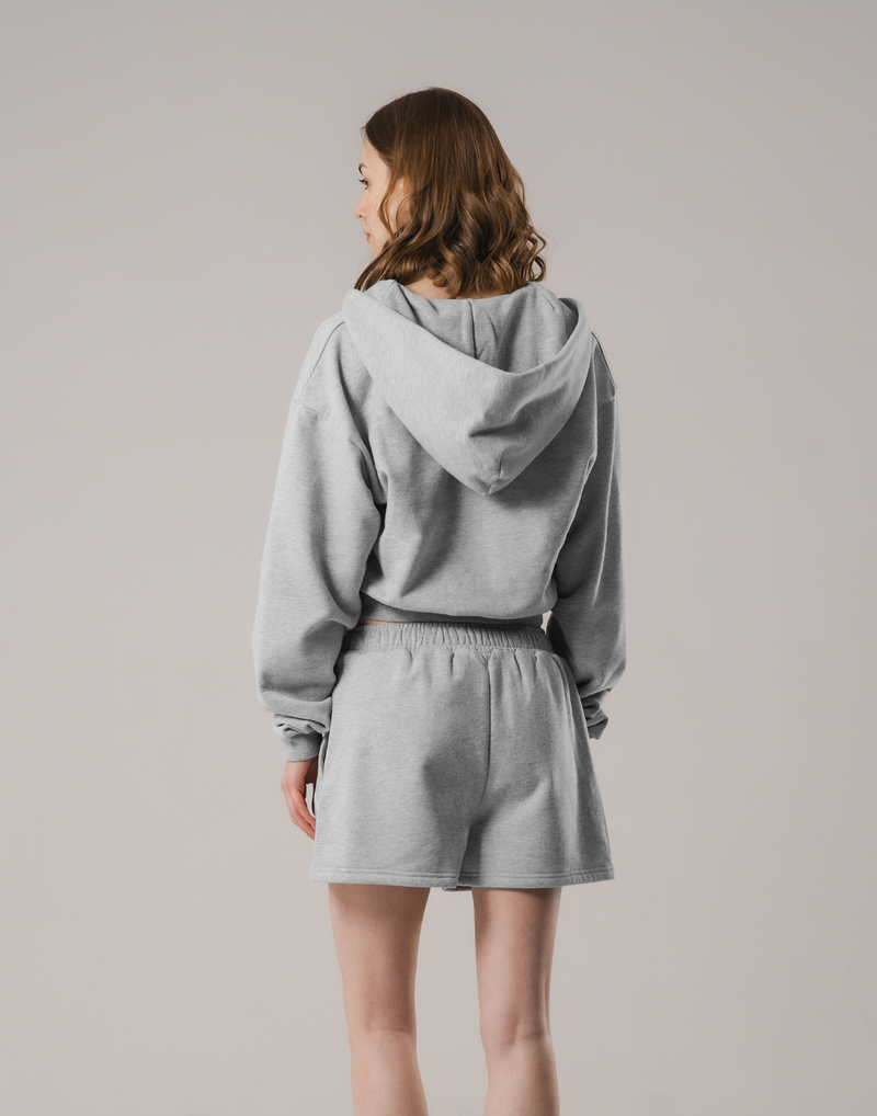 LYFT クロップドパーカー Mサイズ グレー Front-Cut Cropped Hoodie - Grey – LÝFT