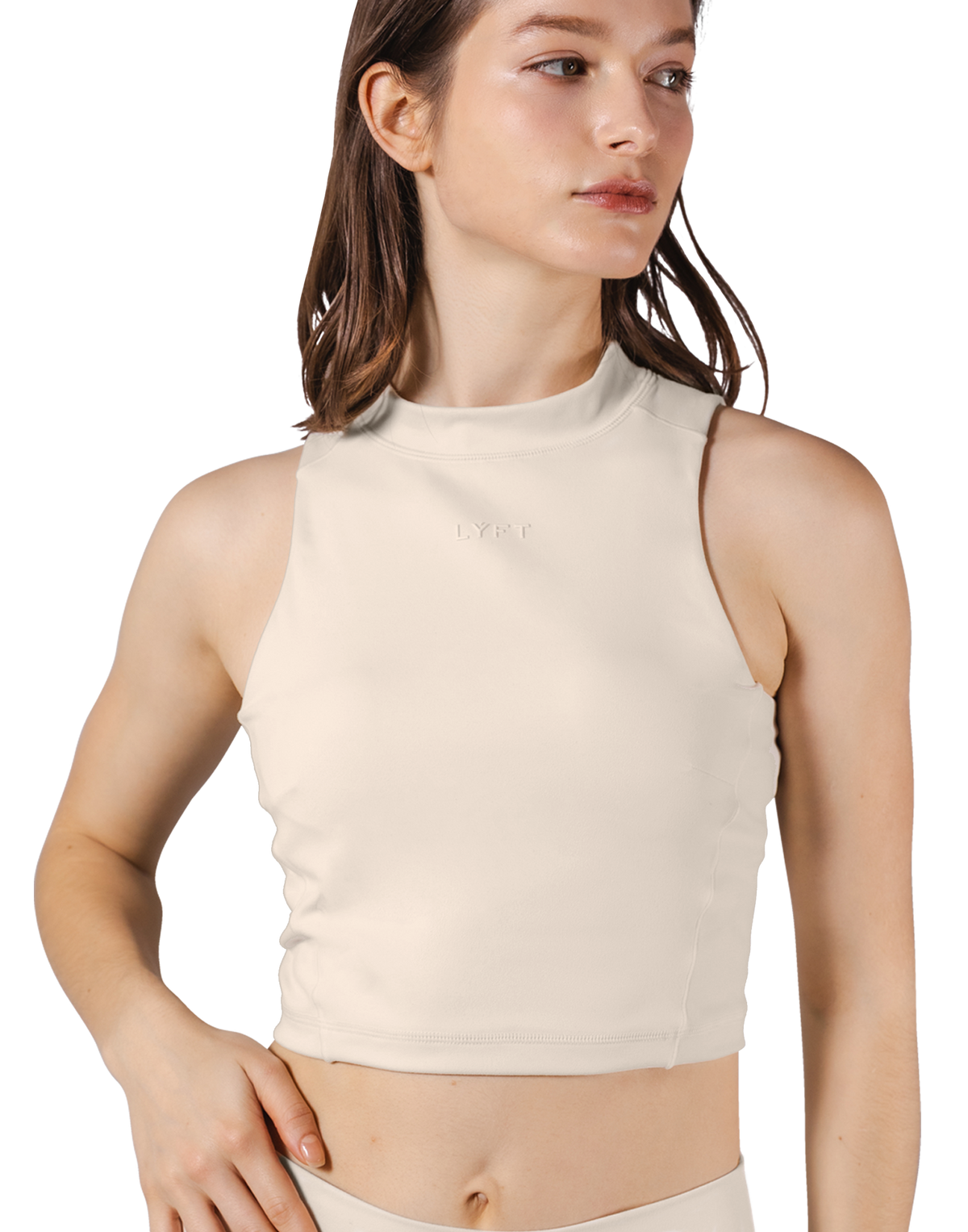 Cup In High Neck Tanktop - Ivory