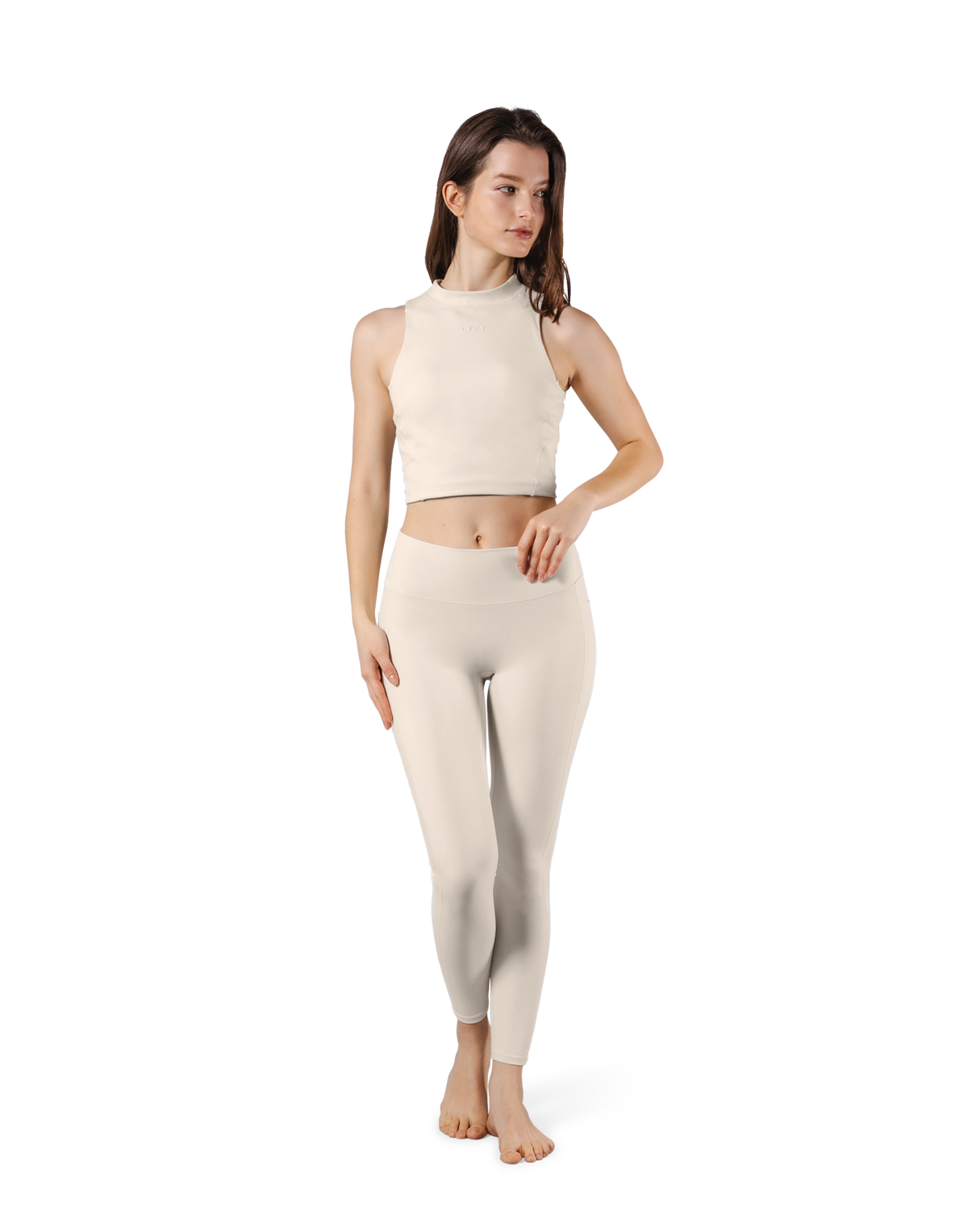 Cup In High Neck Tanktop - Ivory