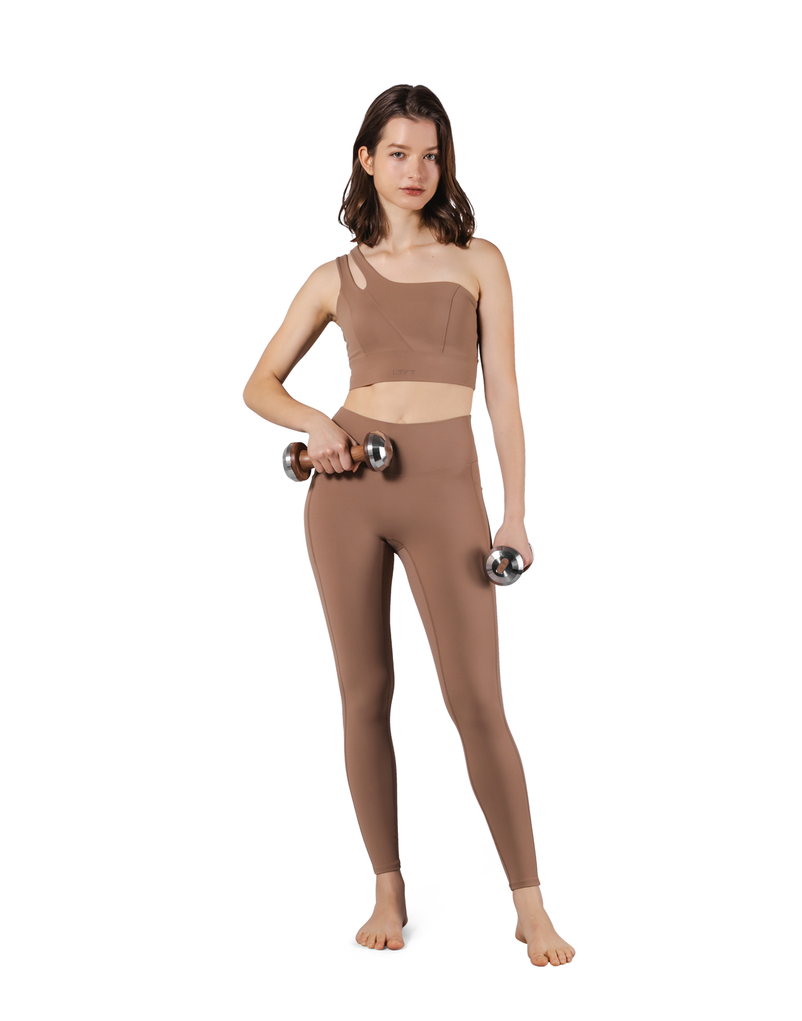Cutout One Shoulder Bratop - Brown – LÝFT