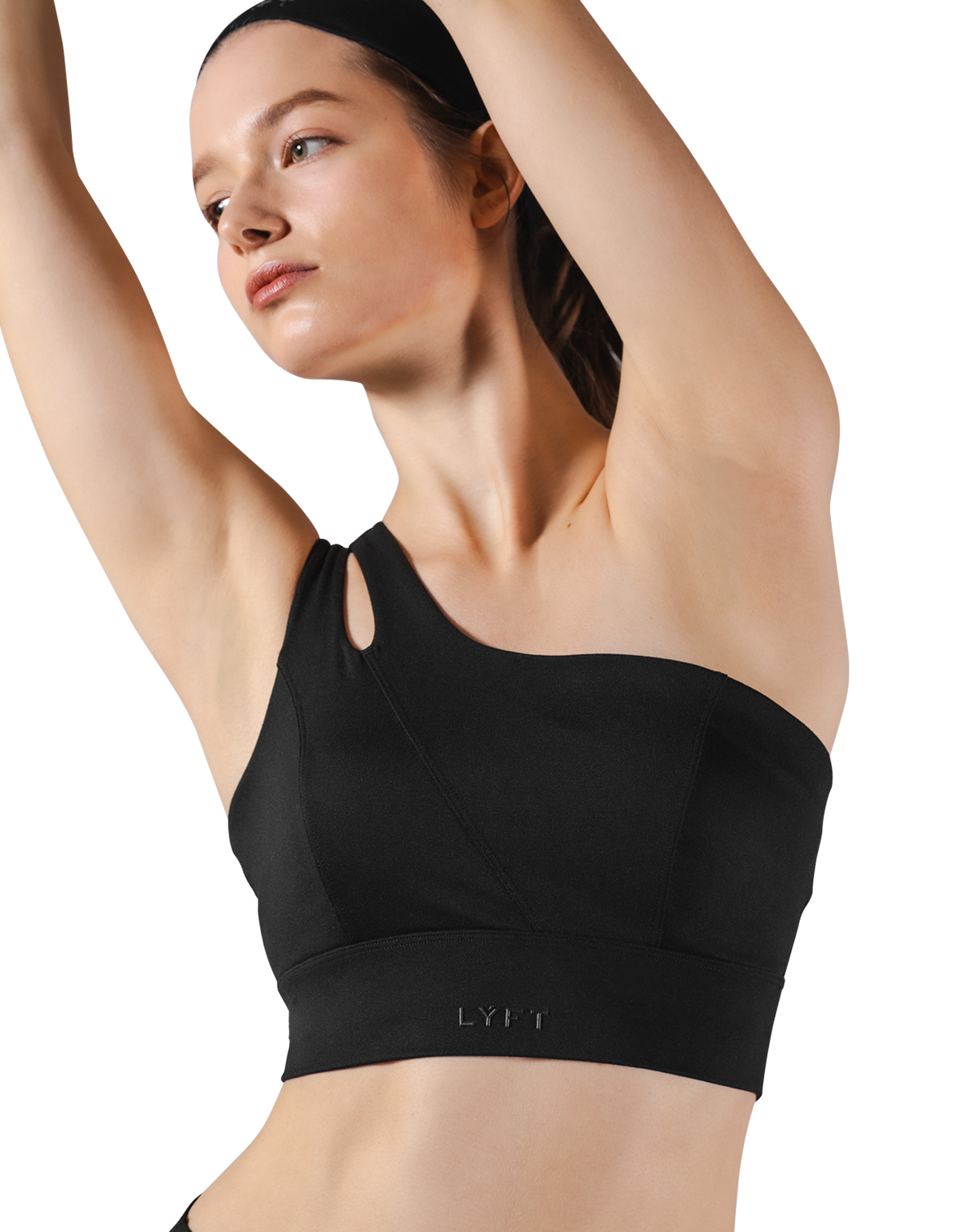 Cutout One Shoulder Bratop - Black – LÝFT