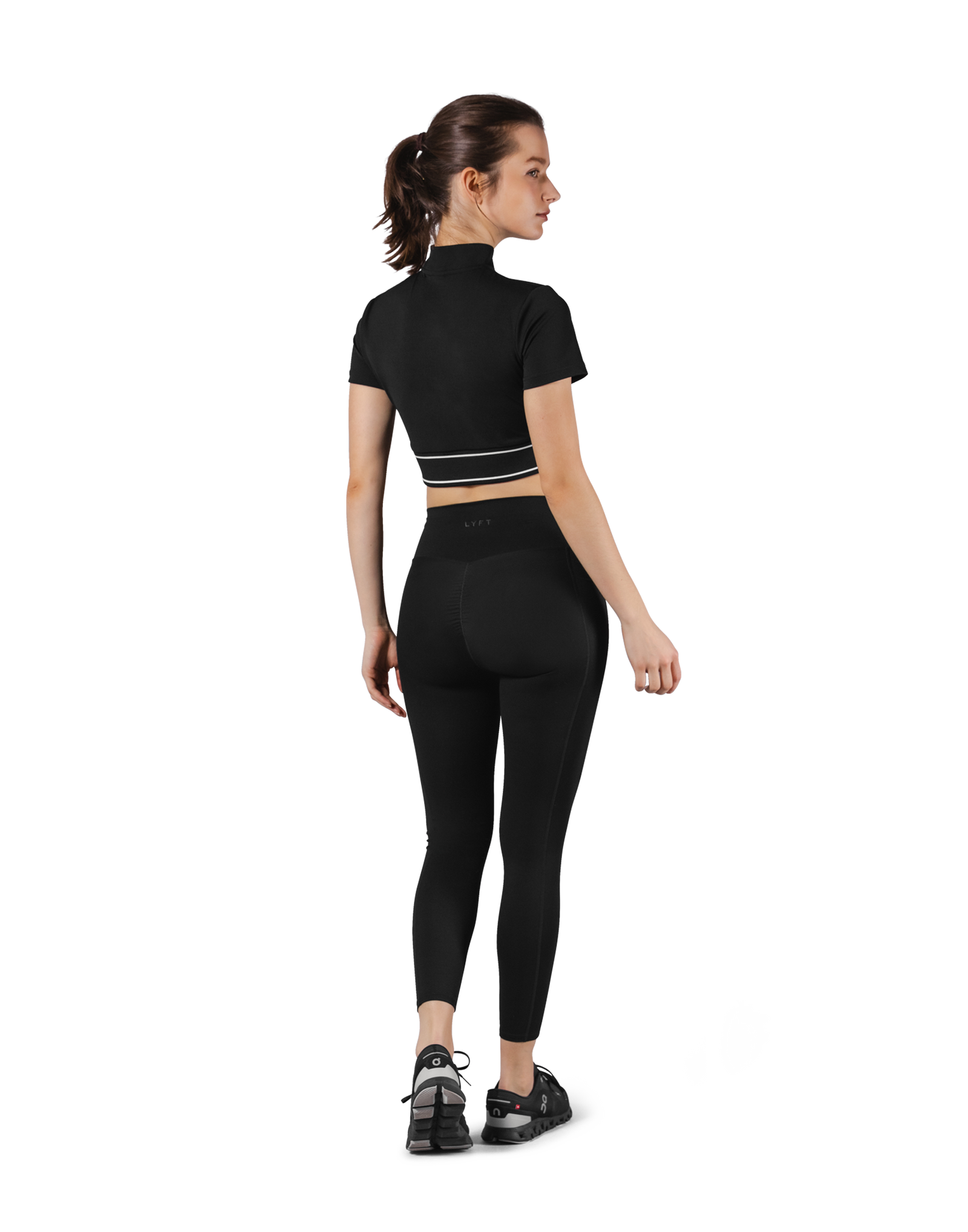 Half Zip Nylon T-Shirt - Black – LÝFT