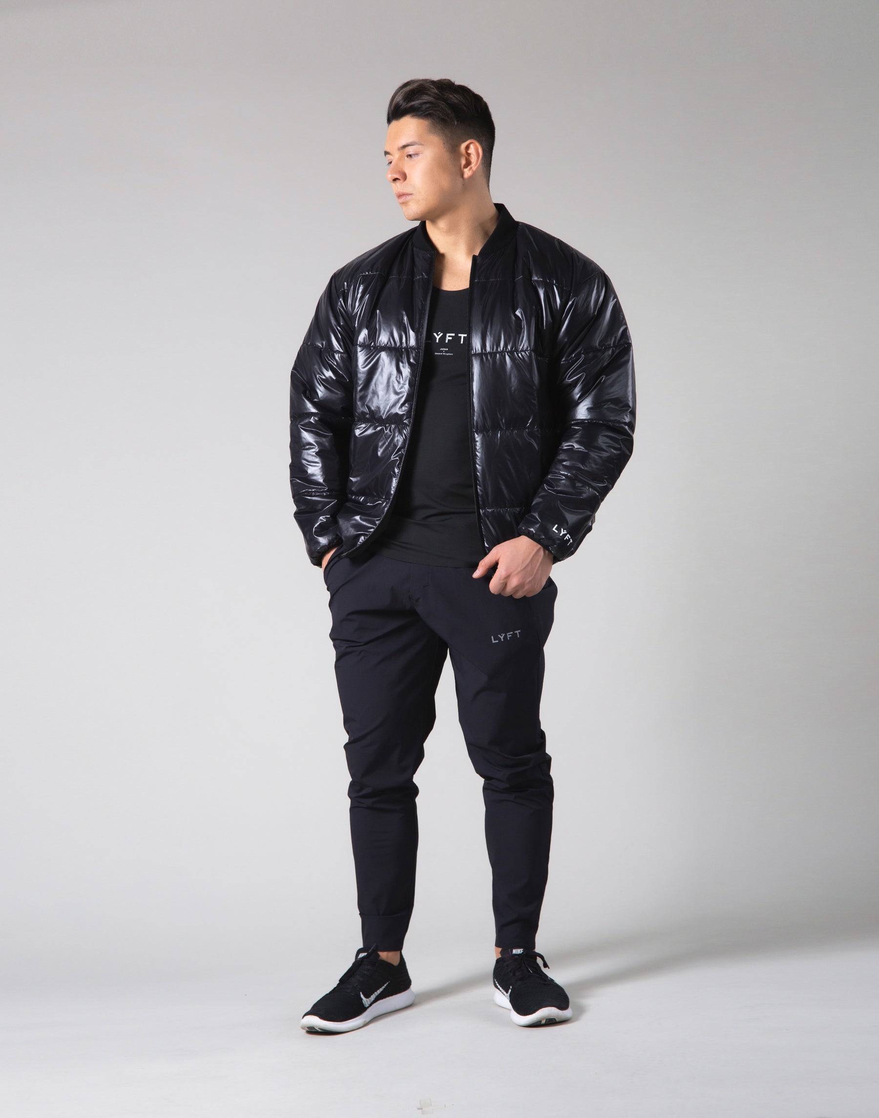Light Weight Warm Nylon Jacket - Black – LÝFT